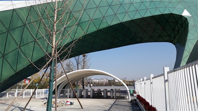 北京园博园3号门闸机口膜结构工程
